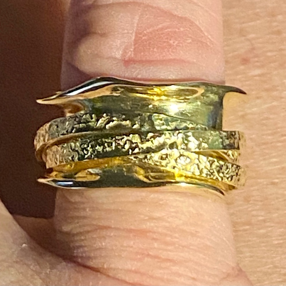 NWOT ITALY MADE 4 BAND SPINNER RING - Picture 7 of 16